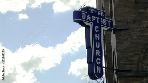 Sign of Historic Civil Rights Landmark 16th Street Baptist Church