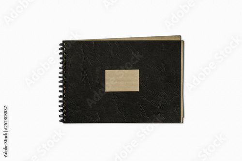 Notebook on a white background, Notepad. 3D rendering.