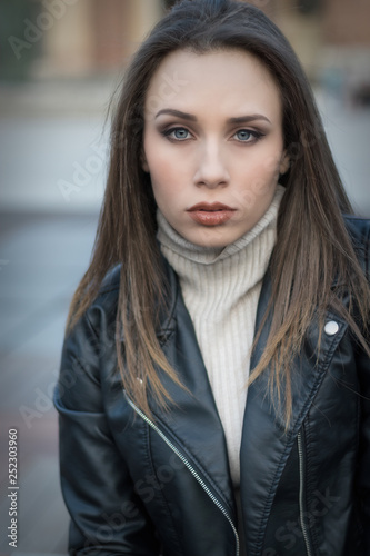 Portrait of a young brunette