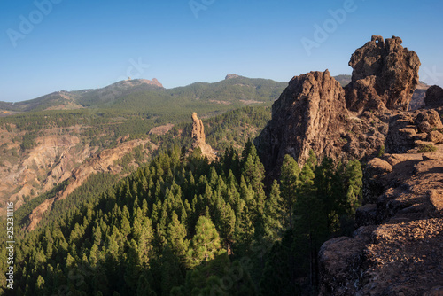 Scenic mountanious landscape in Grand Canary, Canary islands, Spain .