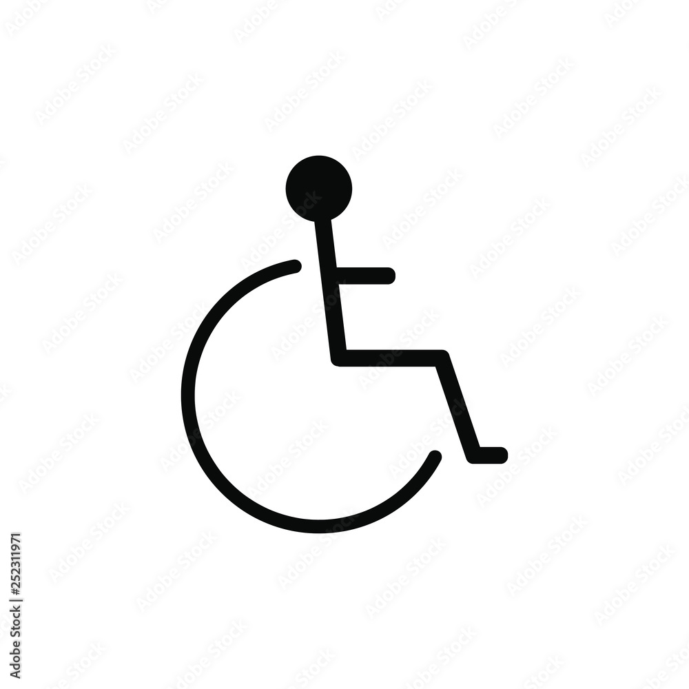 whellchair icon, whellchair symbol. vector. whellchair icon, whellchair symbol. vector.