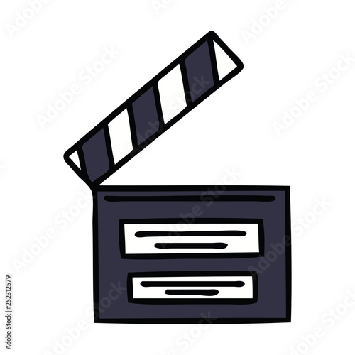 cute cartoon film clapper board