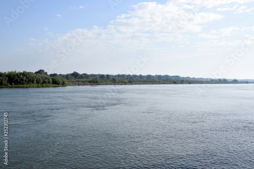 Landscape of Danube Delta. Danube - Sulina Branch. Sulina distributary channel. Romania.