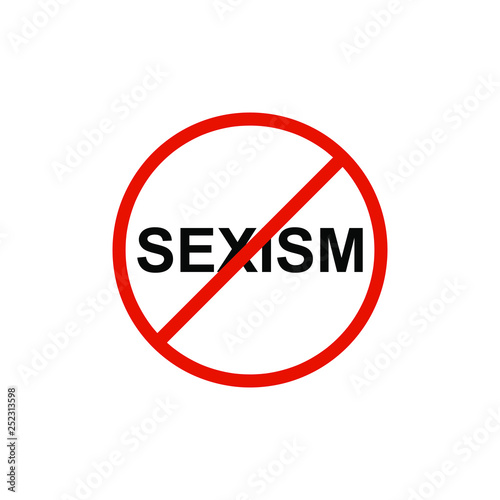 sexism icon. no sexism symbol. vector.