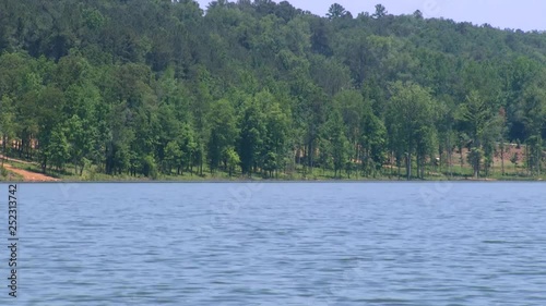 Quiet peaceful lake on a beautiful, clear, summer day just outside of Birmingham, AL