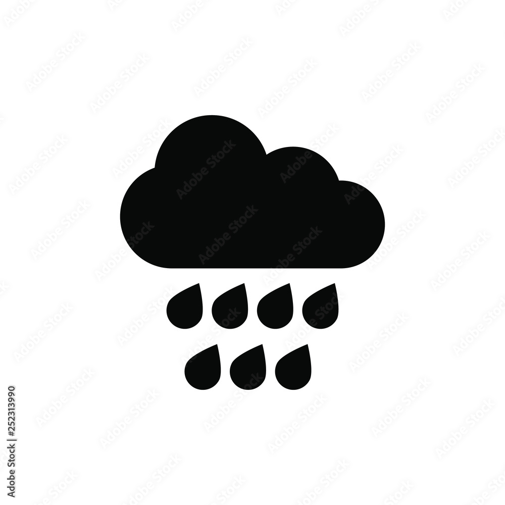 rain icon, radio symbol. vector. rain icon, radio symbol. vector.