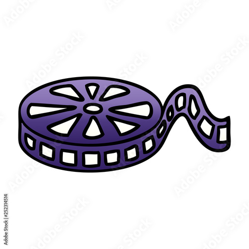 gradient shaded cartoon film reel