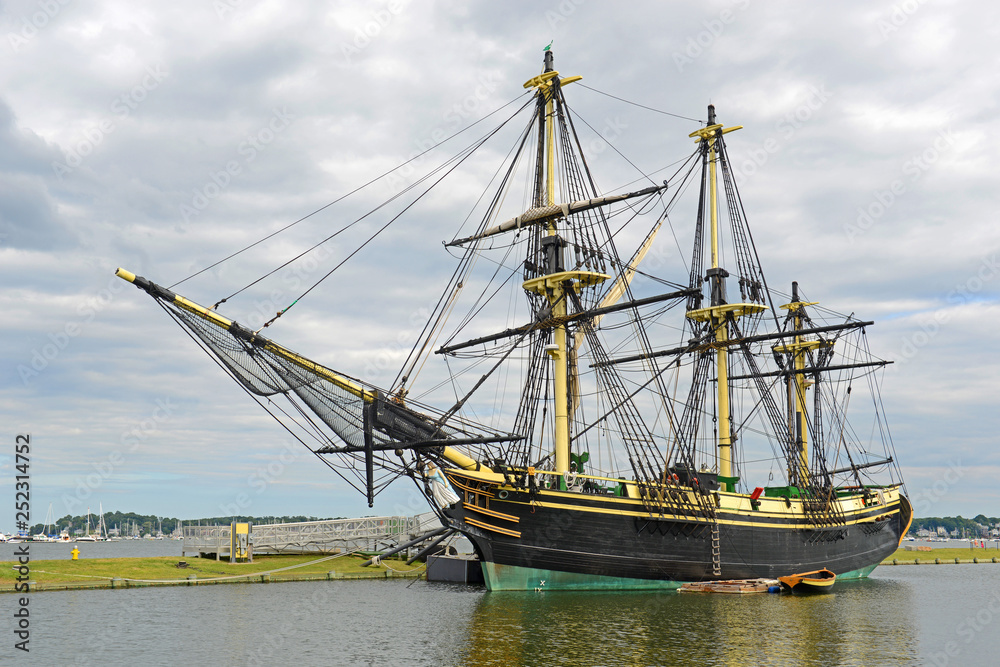 Friendship of Salem at the Salem Maritime National Historic Site (NHS) in Salem, Massachusetts, USA. Friendship of Salem at the Salem Maritime National Historic Site (NHS) in Salem, Massachusetts, USA.