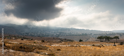Mountain landscape  of Larnaka Lapithou at five finger mountain in Cyprus. photo
