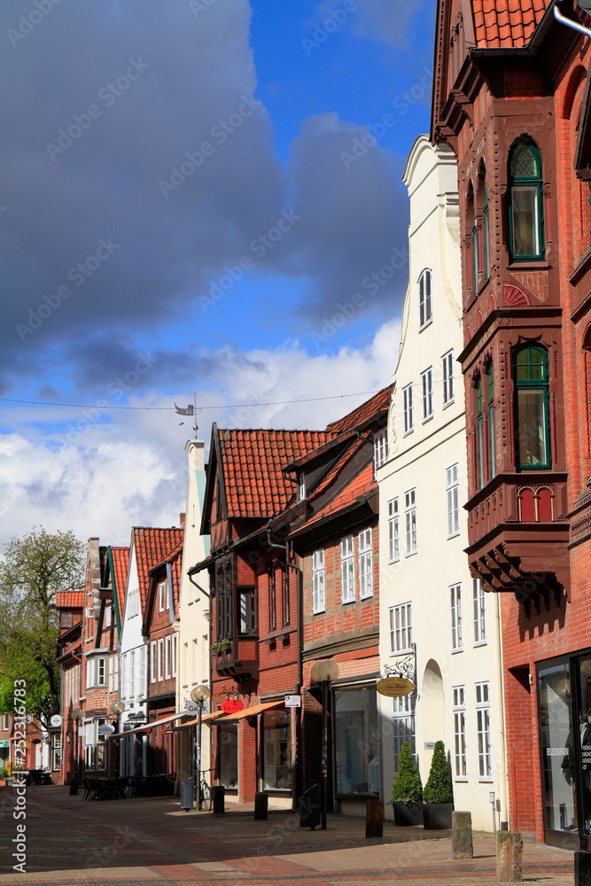 Fototapeta premium Facade of historic buildings in Lueneburg