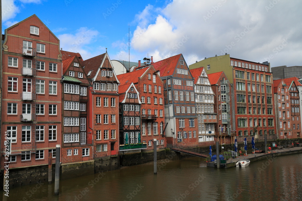 Historic facades in Hamburg Germany