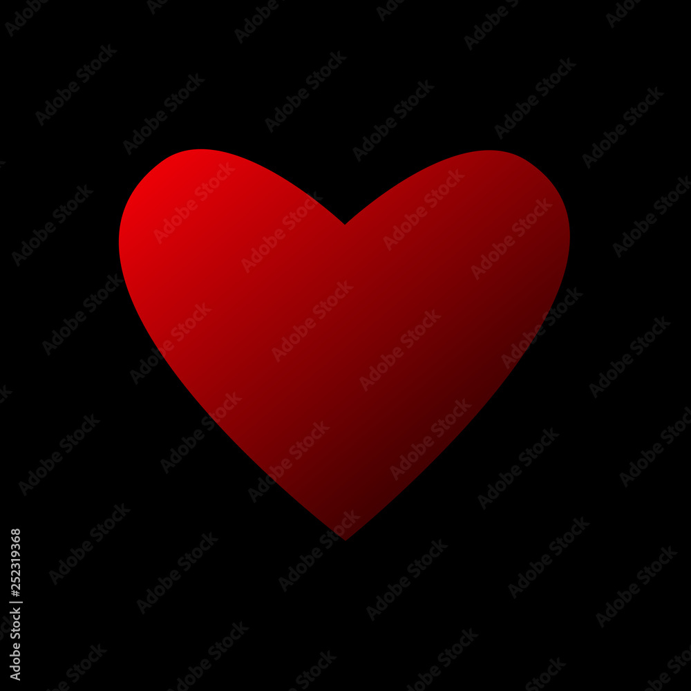 Red heart icon isolated on background. Passion love, health concept. Valentine day symbol. Simple element. Vector flat design Red heart icon isolated on background. Passion love, health concept. Valentine day symbol. Simple element. Vector flat design