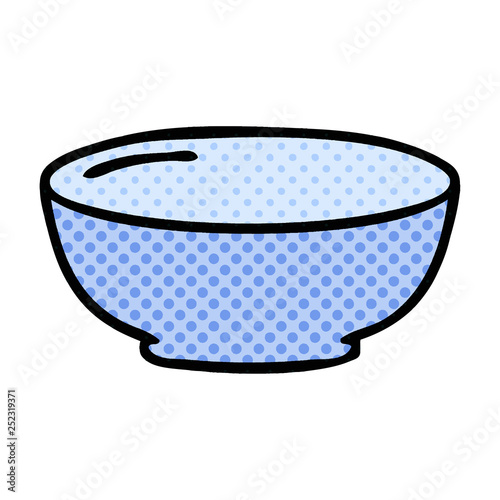 quirky comic book style cartoon bowl