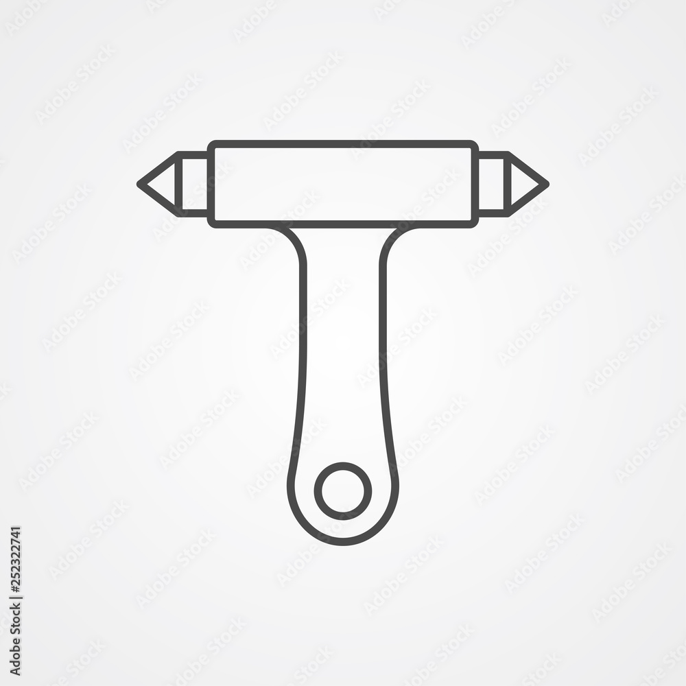 Emergency hammer vector icon sign symbol Emergency hammer vector icon sign symbol