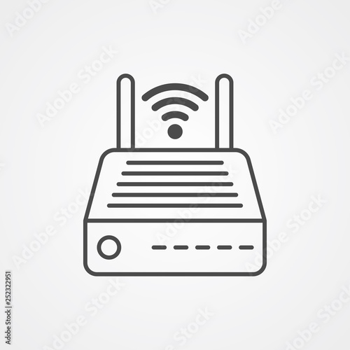 Modem vector icon sign symbol