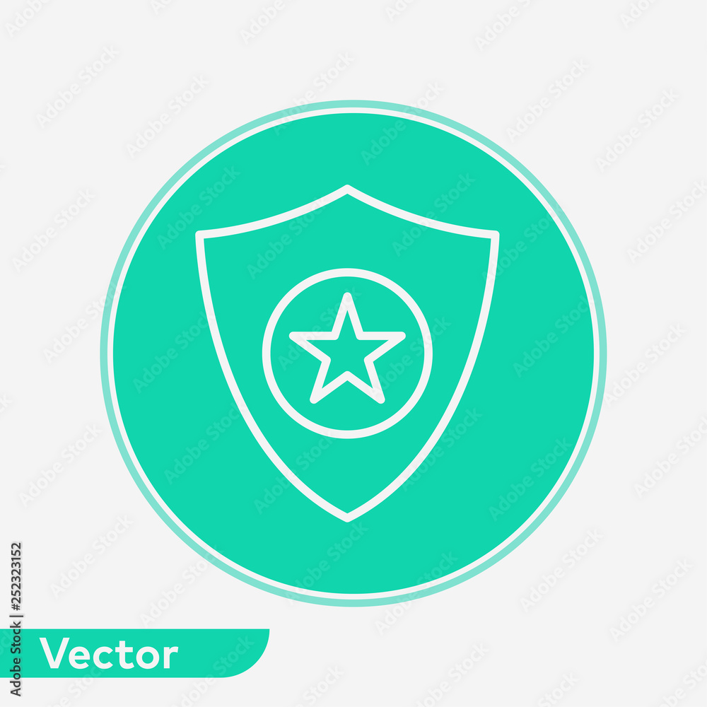 Police badge vector icon sign symbol Police badge vector icon sign symbol