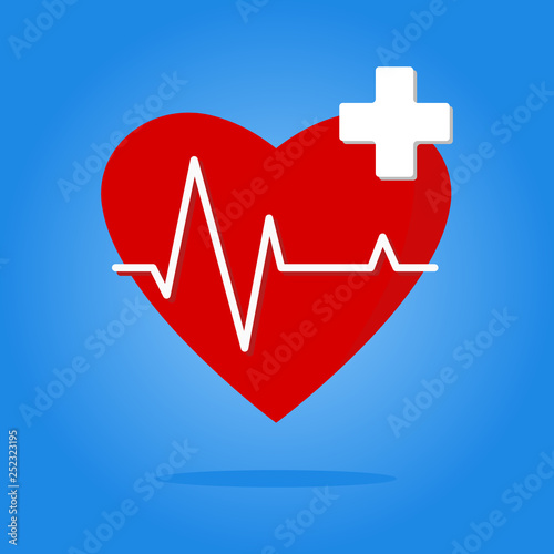 The emblem for medical examination of the cardiovascular department
