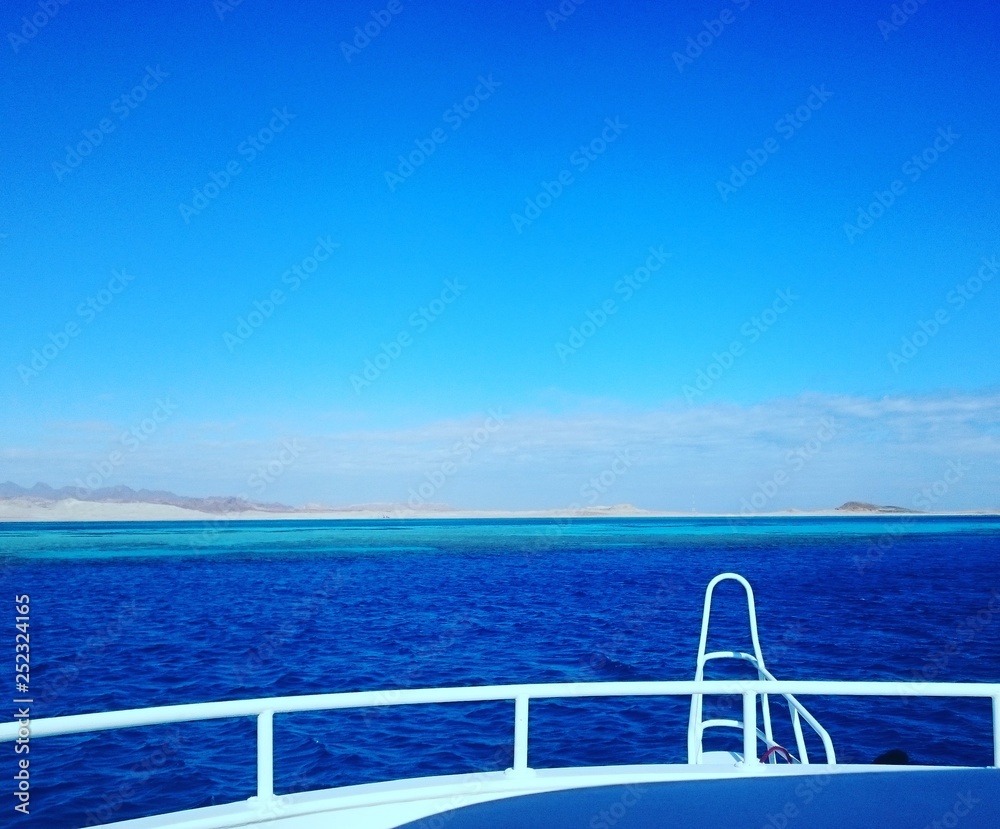 Fototapeta premium view form boat
