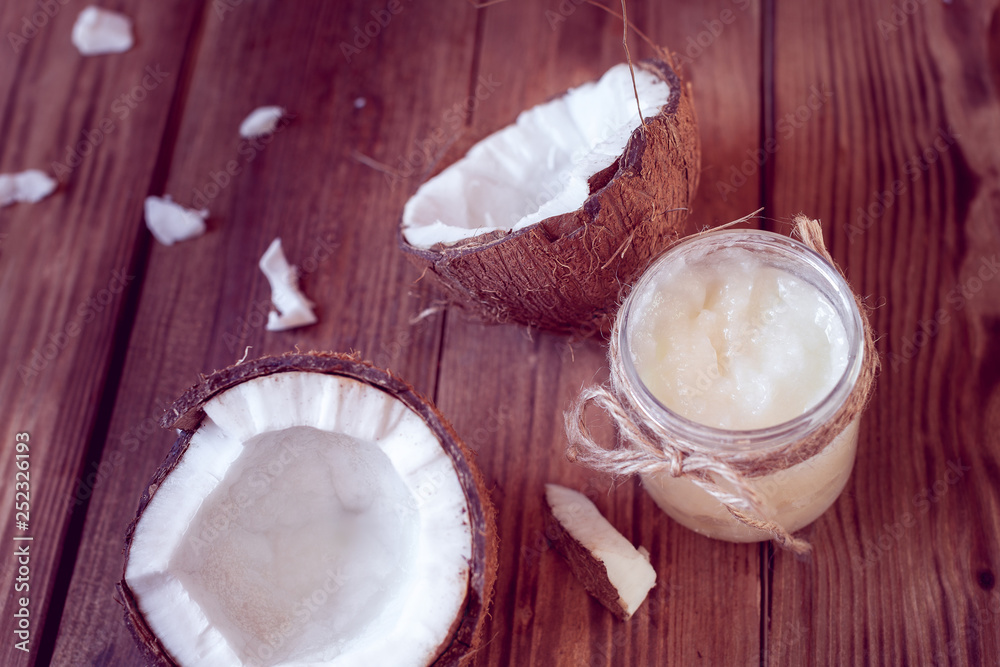coconut and coconut oil in a bottle coconut and coconut oil in a bottle
