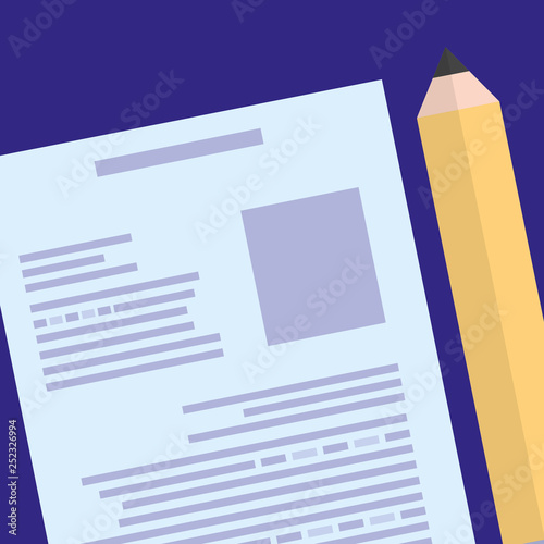 paper document with pencil