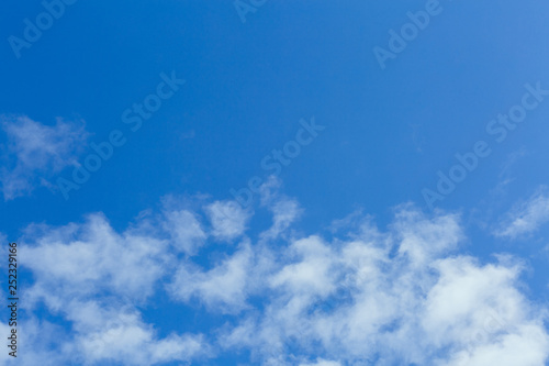 clear spring sky with clouds with copy space