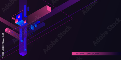 Elegance pattern abstract blue, violet and pink background for parallax effect scrolling landing page.