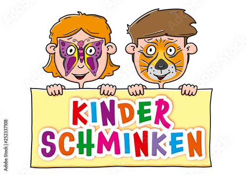 Kinderschminken Schild