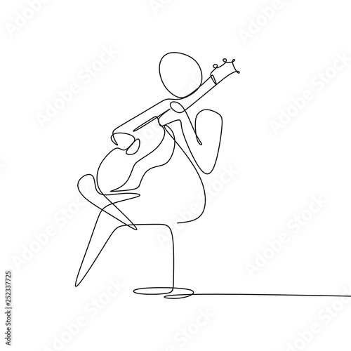 Person sing a song with aco...