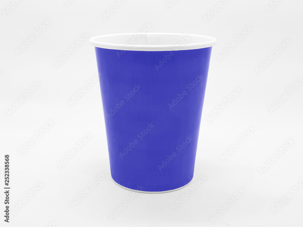 Colorful Glass Cup made from Plastic Paper in white Isolated Background Colorful Glass Cup made from Plastic Paper in white Isolated Background