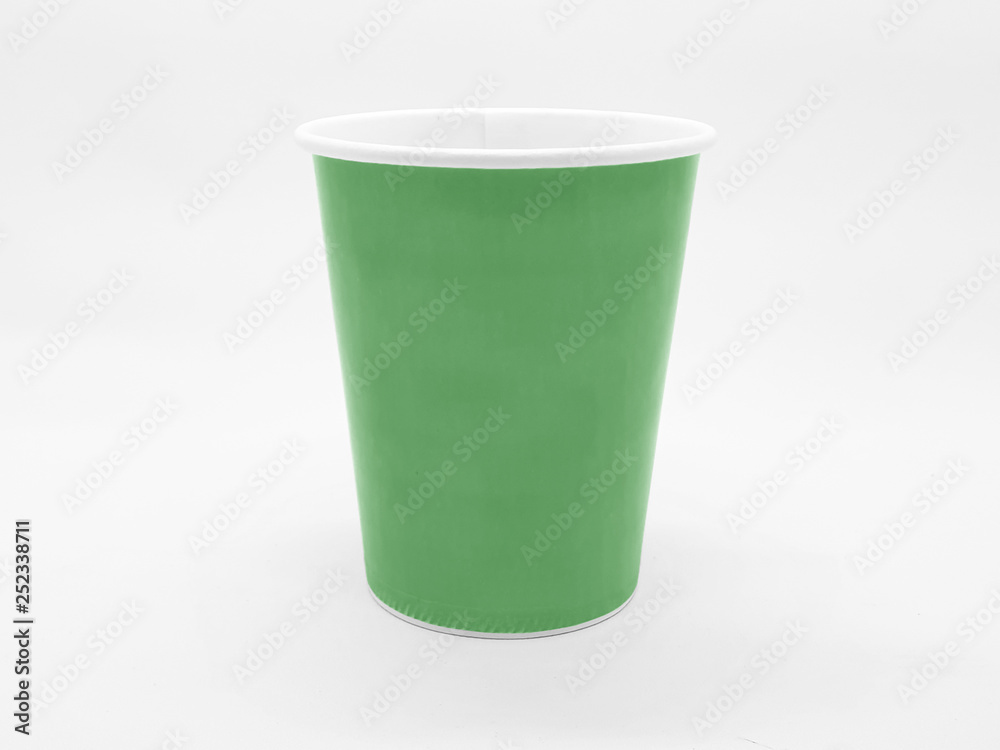 Colorful Glass Cup made from Plastic Paper in white Isolated Background Colorful Glass Cup made from Plastic Paper in white Isolated Background