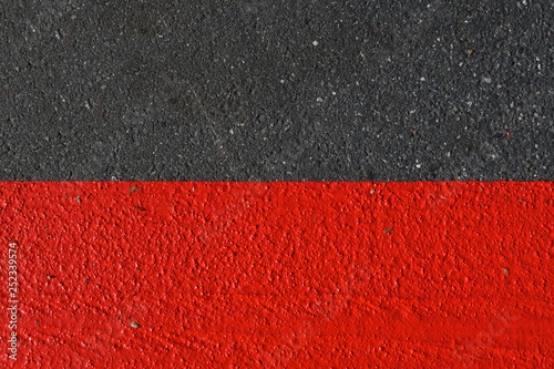red road marking
