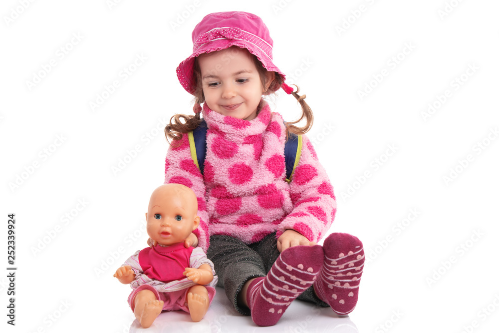 Portrait of a beautiful smiling child on a white background Portrait of a beautiful smiling child on a white background