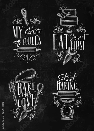 Bake lettering chalk