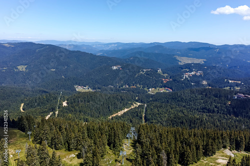 Landscape of Rhodope Mountains from Snezhanka peak, Smolyan Region, Bulgaria