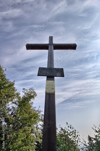 Cross at the Lysica Mountain - Swietokrzyskie Mountains - Kielce - Poland