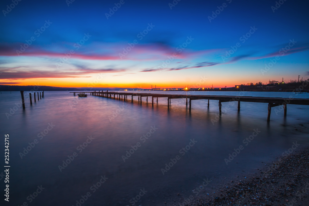 Small Dock and Boat at the lake