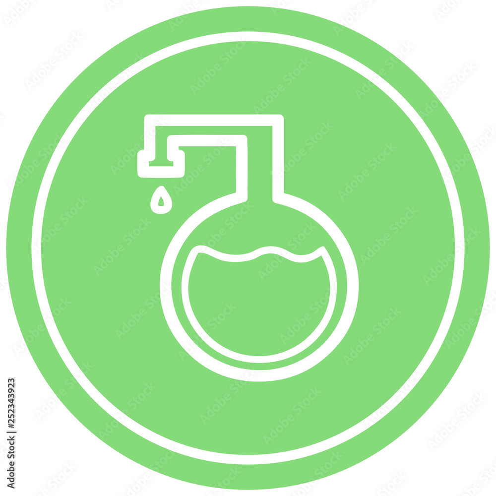chemical vial circular icon chemical vial circular icon