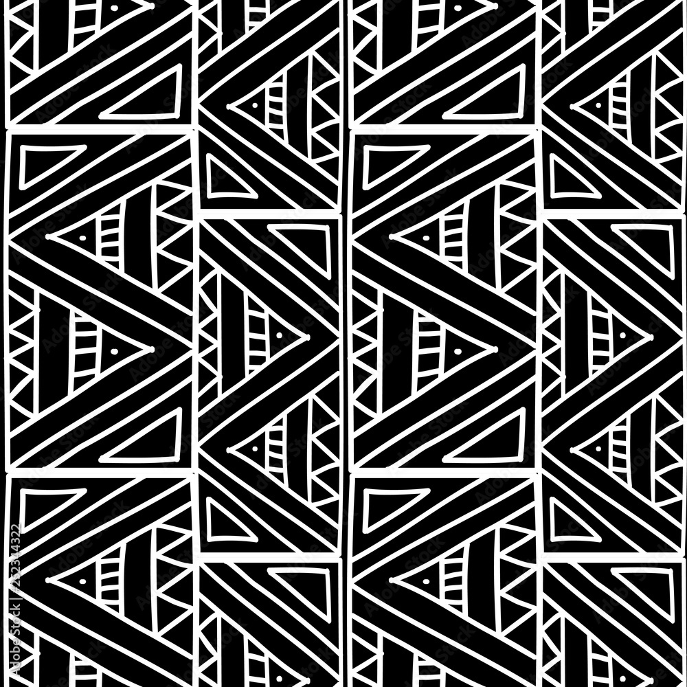 Aztec Tribal Patterns Black And White