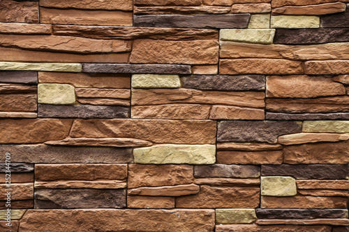 brick and stone masonry walls for background or interior design