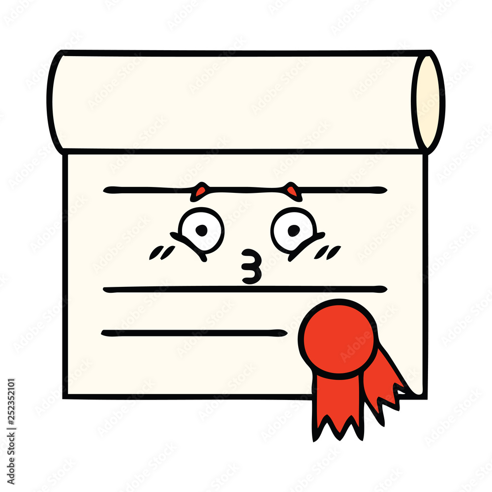 cute cartoon certificate