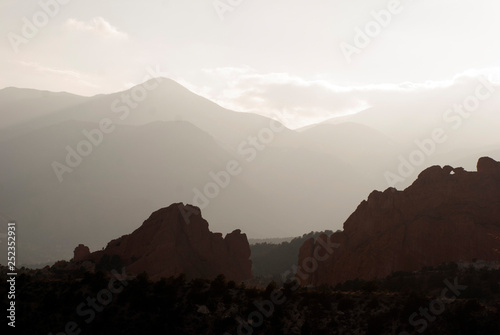 Photography sunset in mountains