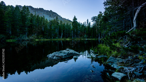 Lake Tahoe Reflections Water Trees Rocks
