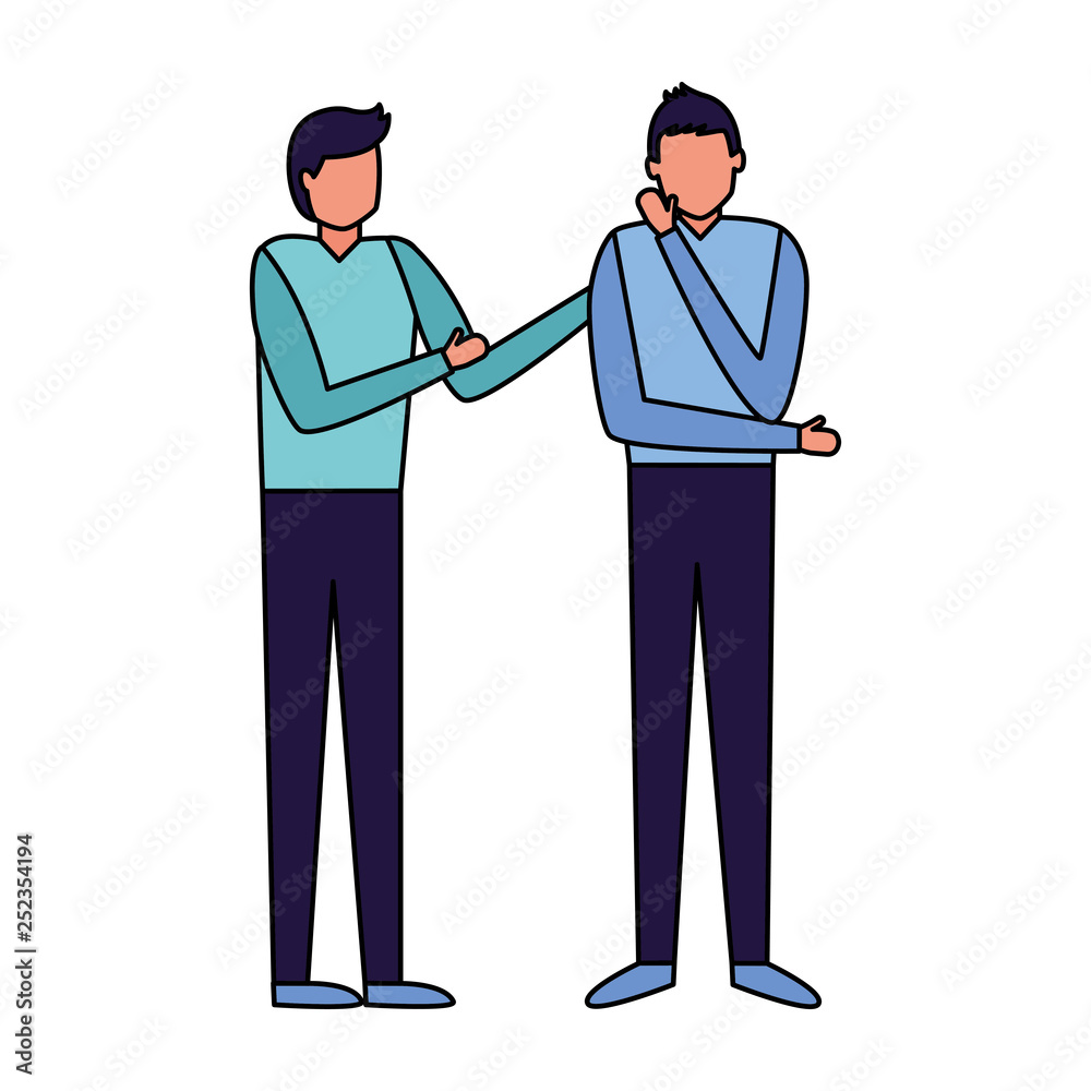 businessmen team characters