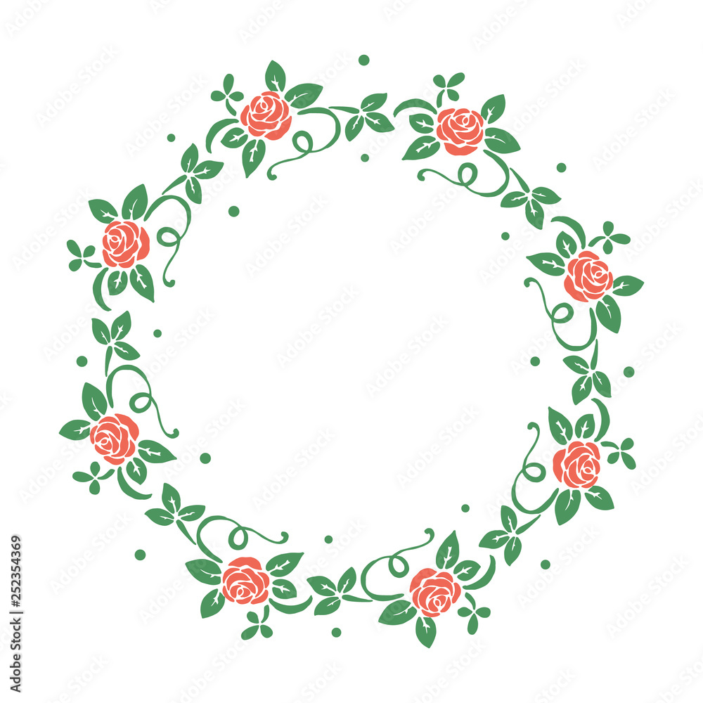 Vector illustration design pink flower frame hand drawn Vector illustration design pink flower frame hand drawn