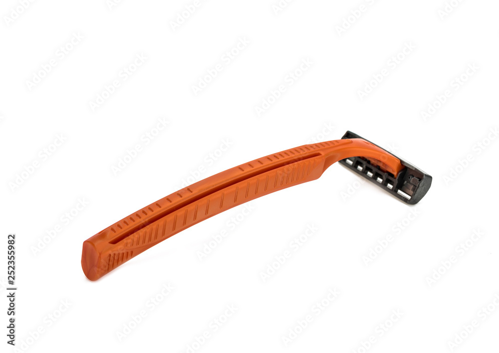 Obraz premium red razor on white background