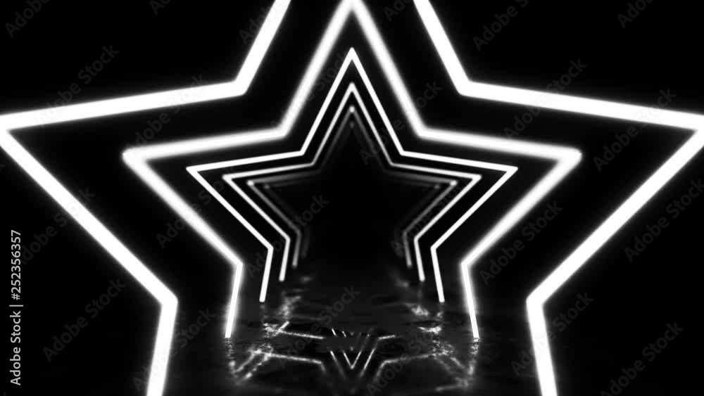 Abstract background with animation of flight in abstract futuristic tunnel with neon light. Animation of seamless loop. Abstract background with animation of flight in abstract futuristic tunnel with neon light. Animation of seamless loop.