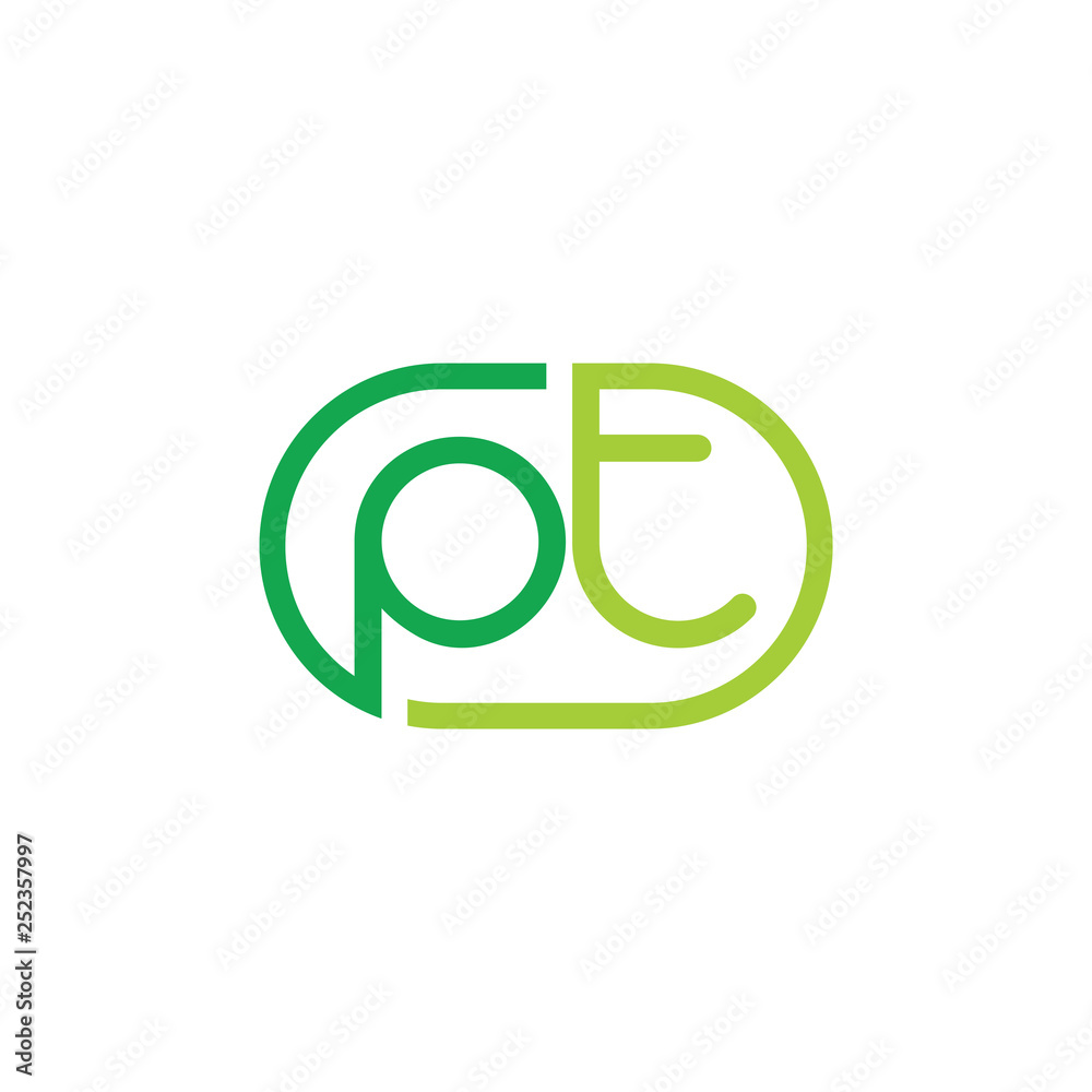 letters pt simple line geometric logo letters pt simple line geometric logo