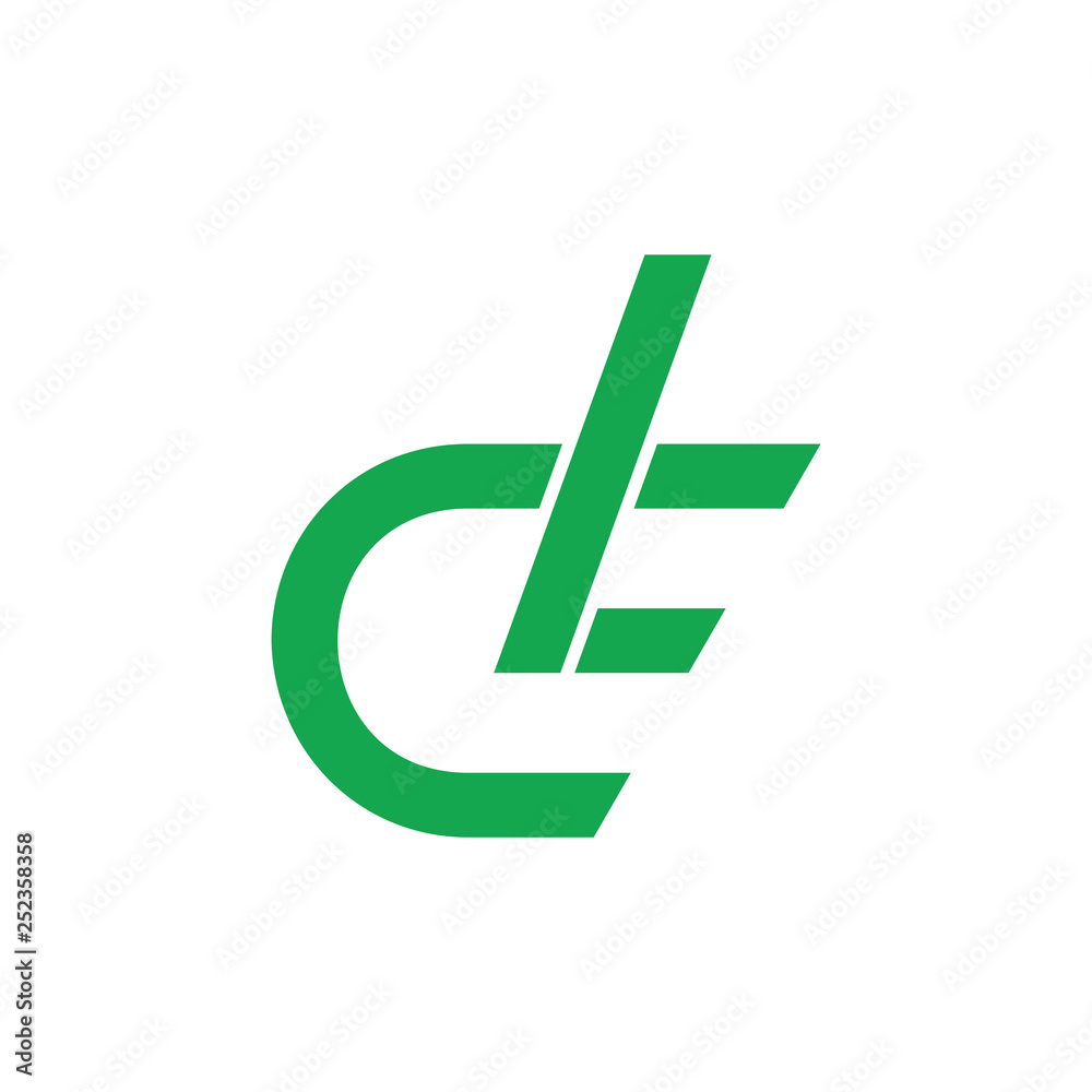 letter d simple motion geometric line logo vector
