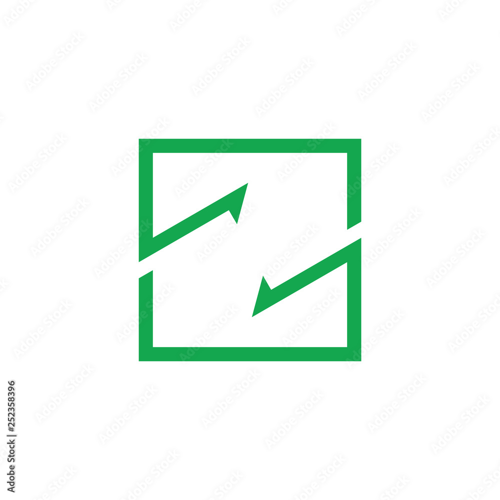 letter z square arrow geometric logo vector letter z square arrow geometric logo vector