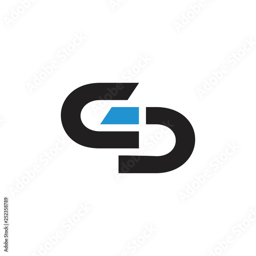 abstract letters cd simple geometric logo